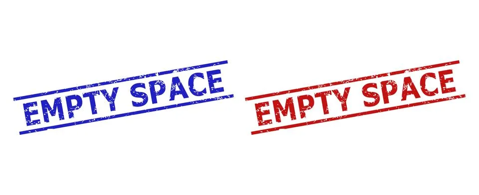 EMPTY SPACE Watermarks with Scratched Surface and Parallel Lines Illustrazione stock
