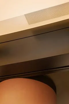 An empty space where a logo can be placed above the entrance. The design al.. Stock Photos