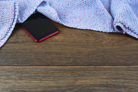 Empty space on your desktop mobile phone gadget Old natural wooden shabby bac Stock Photos