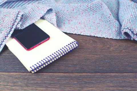 Empty space on your desktop mobile phone gadget Old natural wooden shabby Stock Photos