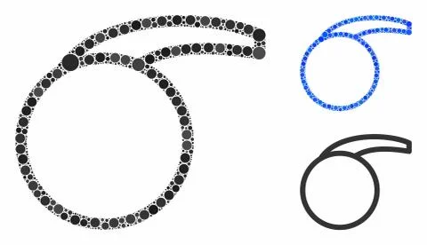 Empty special retort Mosaic Icon of Round Dots Stock Illustration