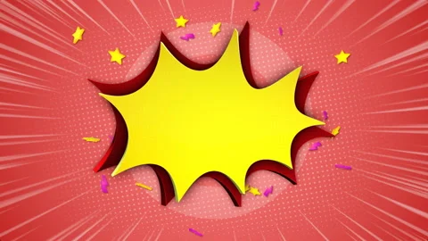 EMPTY Speech Balloon Animation, with Alpha Matte, Loop Stock Footage 131064548