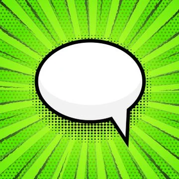 Empty speech bubbl on pop art comic style dot background, stock vector illust Illustrazione stock