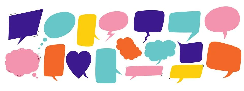 Empty speech bubble collection Stock Illustration