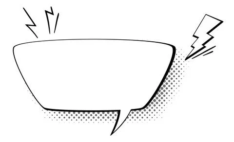 Empty speech bubble with flash in comic style. Urgent message Stockillustratie