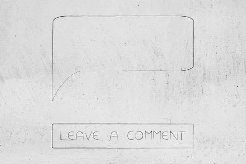 Empty speech bubble with Leave a Comment button Stock Illustration