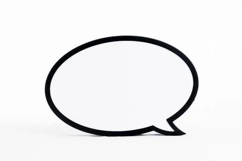 Empty speech bubble with thick black outline Stock Photos