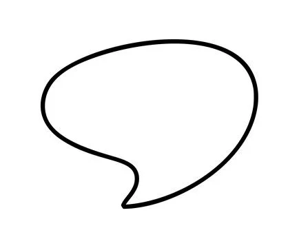 Empty speech bubble vector provides space for dialogue, questions, or comments Stock Illustration