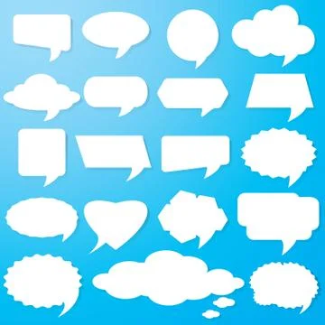 Empty speech bubbles paper Stock Illustration