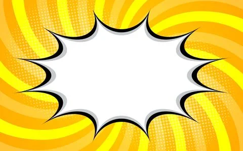 Empty speech comic cartoon background. vector illustration Stock Illustration