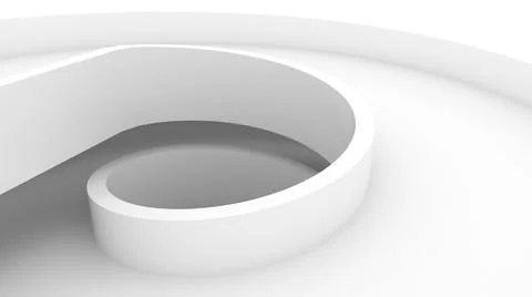 Empty spiral ramp going down. 3d rendering Ilustración de archivo