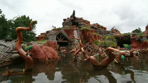 Empty Splash mountain Stock Footage 768382