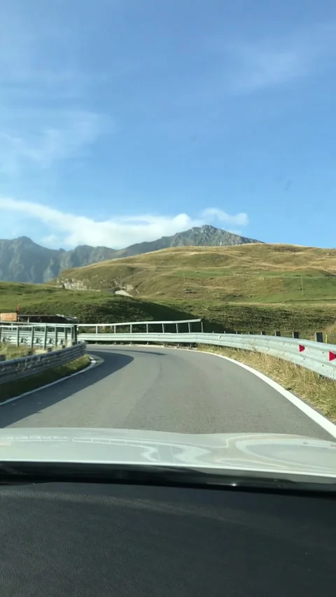 Empty Splügen Pass in the afternoon. Stock Footage 329227550