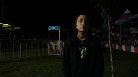 Empty spooky carnival Stock Footage 78174852