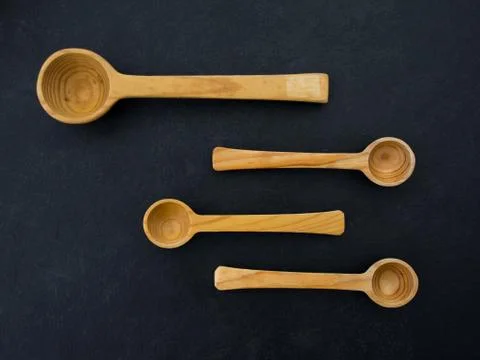 Empty spoons Stock Photos