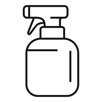 Empty spray bottle icon outline vector. Atomizer wash Stock Illustration