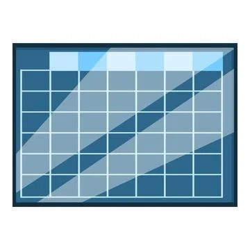 Empty spreadsheet with cells for organizing and presenting data Stock Illustration