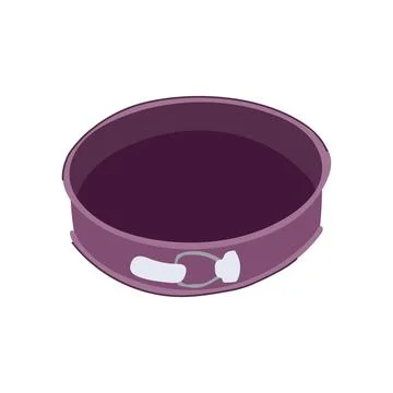 Empty springform cake pan for baking desserts Stock Illustration