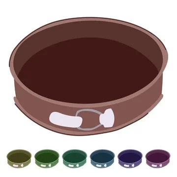 Empty springform cake pan for baking desserts graphic Stock Illustration