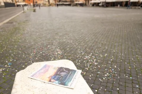 Empty square in the center of Rome Stock Photos