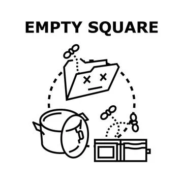 Empty square concept of financial crisis and poverty Stock Illustration