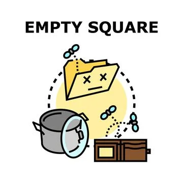 Empty square concept of financial crisis and poverty Stock Illustration