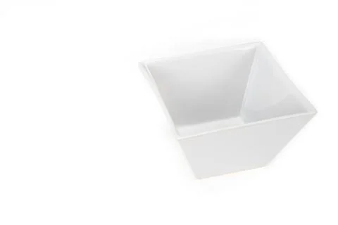 Empty square cone shape bowl Foto stock