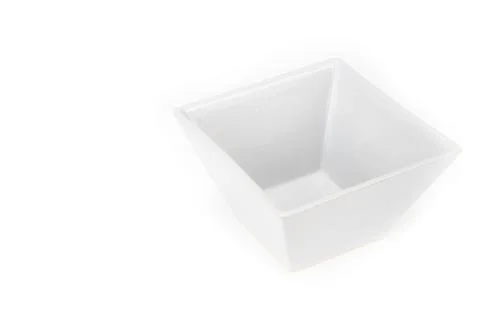 Empty square cone shape bowl Foto stock