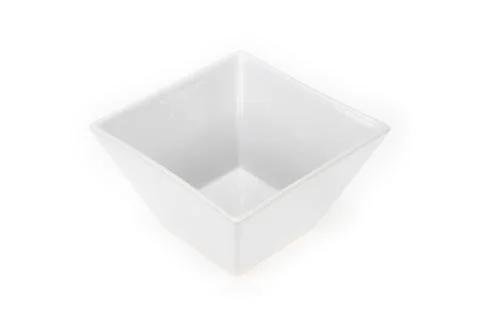 Empty square cone shape bowl Stock Photos