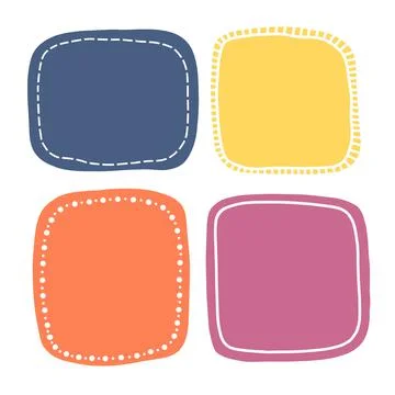 Empty square frame Set design element for text Stock Illustration