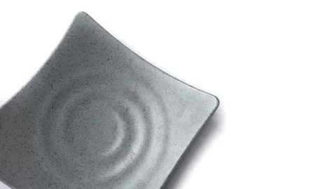 Empty square grey plate with ceramic melamin material Stock Photos