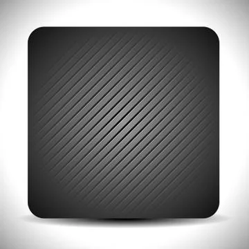 Empty square plate, button with slanting lines texture Stock-Illustration