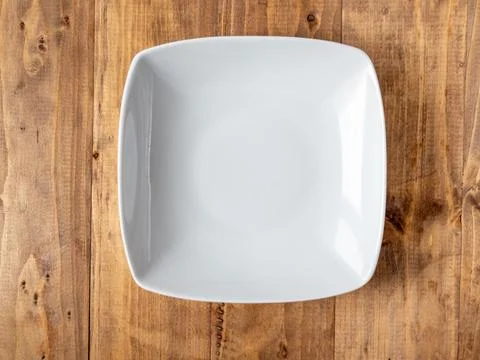 Empty square plate Stock Photos