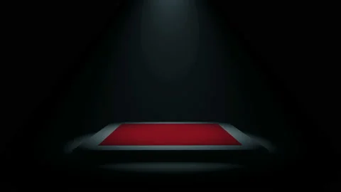 Empty square podium, pedestal or platform illuminated by volume spotlights. Stock Footage 105283929