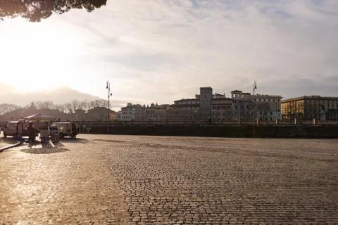 An empty square in Rome Stock Photos