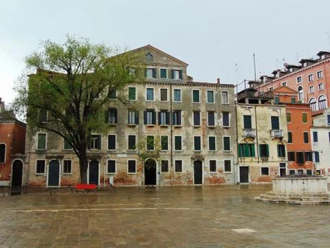 Empty Square in Venice Stock Photos