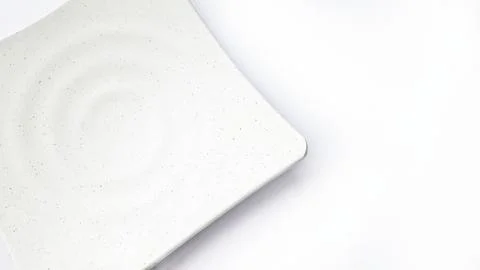 Empty square white plate with ceramic melamin Stock Photos