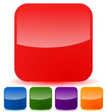 Empty squares icon, symbol backgrounds. Buttons. Vector illustration. 스톡 일러스트