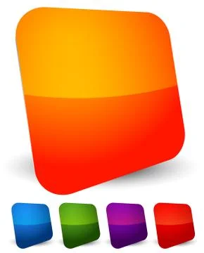 Empty squares icon, symbol backgrounds. Buttons. Vector illustration. 스톡 일러스트