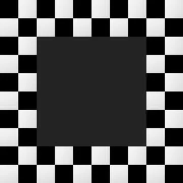 Empty squarish checkered frame, border Stock Illustration