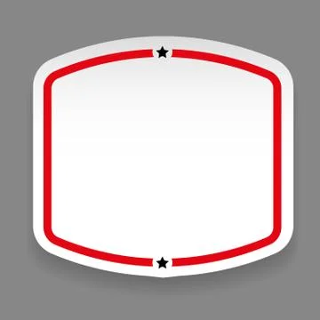 Empty Sricker with frame Stock Illustration