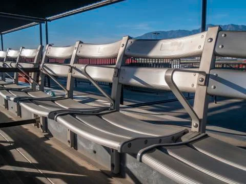 Empty Stadium Bleacher Seating 写真素材