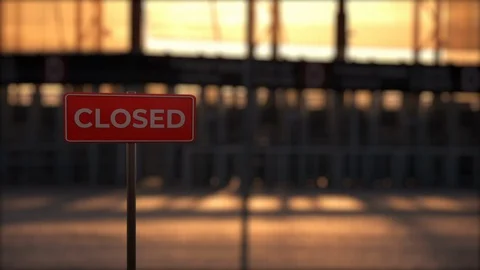 Empty stadium closed at coronavirus quarantine lockdown. Covid 19 stop sports Stock Footage 128171888