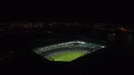 Empty Stadium At Night During The Coronavirus (Covid-19) Outbreak, Stock Footage