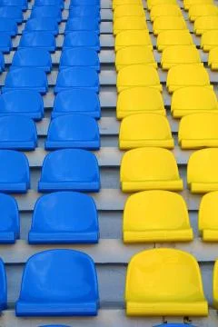 Empty stadium seats Stock Photos