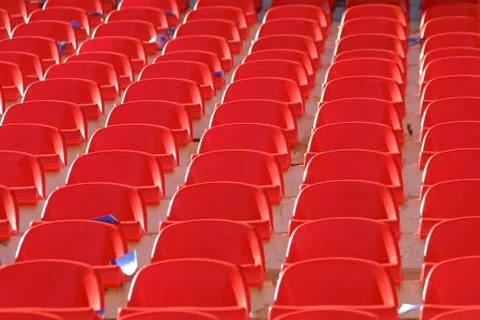 Empty stadium seats Stock Photos
