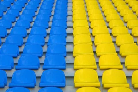 Empty stadium seats Foto stock