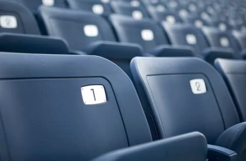 Empty stadium seats Stock Photos