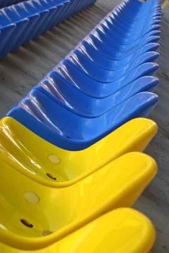 Empty stadium seats Foto stock