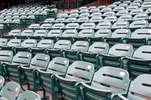 Empty Stadium Seats. Stock Photos